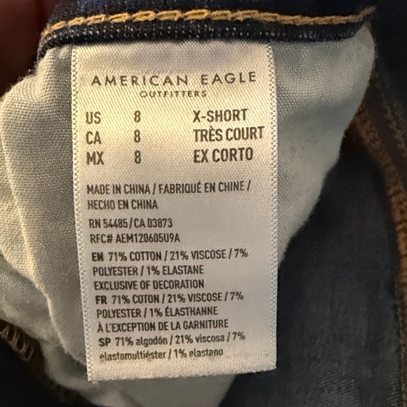 American Eagle Outfitters Dark Blue Skinny Jeans - Picture 4 of 4